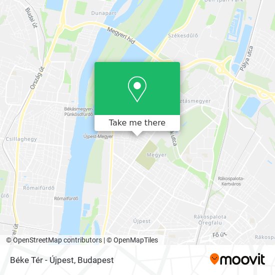 Béke Tér - Újpest map