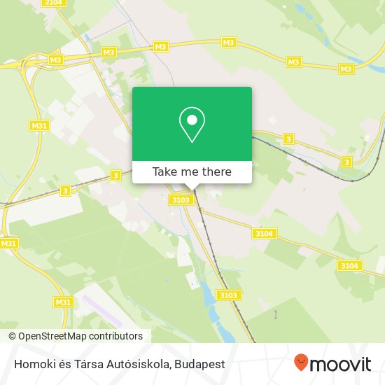 Homoki és Társa Autósiskola map