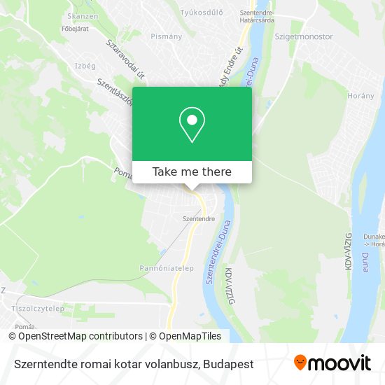 Szerntendte romai kotar volanbusz map