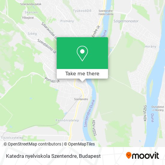 Katedra nyelviskola Szentendre map