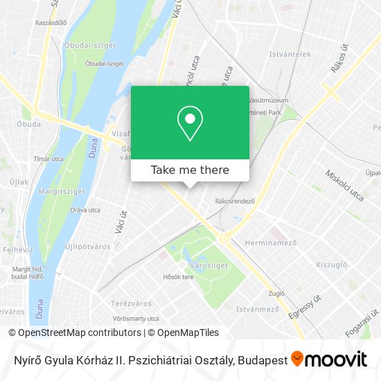 Nyírő Gyula Kórház II. Pszichiátriai Osztály map
