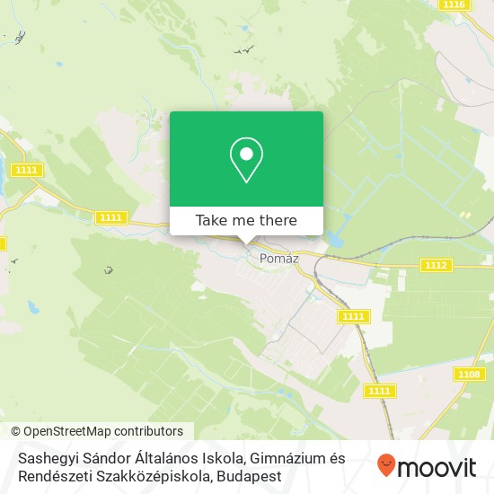 Sashegyi Sándor Általános Iskola, Gimnázium és Rendészeti Szakközépiskola map