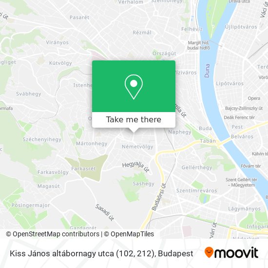 Kiss János altábornagy utca (102, 212) map