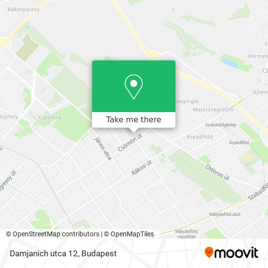 Damjanich utca 12 map