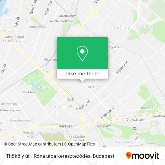 Thököly út - Róna utca kereszteződés map