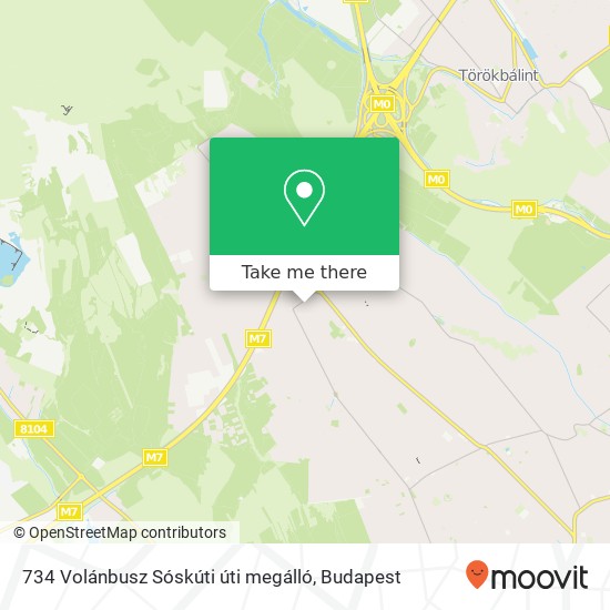 734 Volánbusz Sóskúti úti megálló map