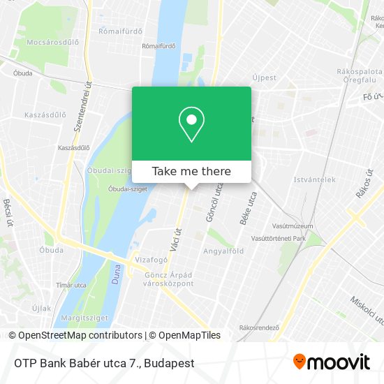 OTP Bank Babér utca 7. map