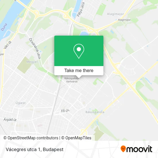 Vácegres utca 1 map