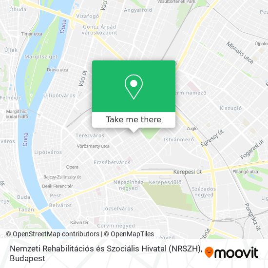 Nemzeti Rehabilitációs és Szociális Hivatal (NRSZH) map