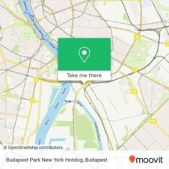 Budapest Park New York Hotdog map