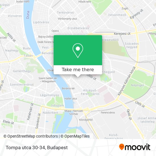 Tompa utca 30-34 map