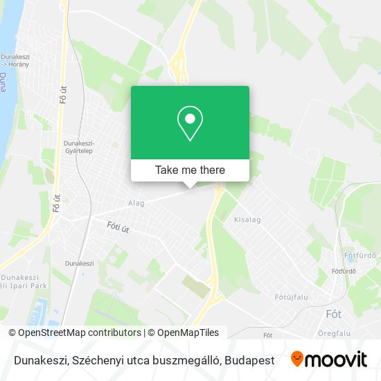 Dunakeszi, Széchenyi utca buszmegálló map