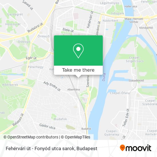 Fehérvári út - Fonyód utca sarok map