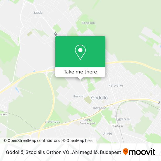 Gödöllő, Szociális Otthon VOLÁN megálló map