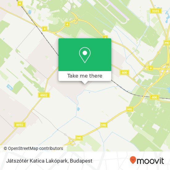 Játszótér Katica Lakópark map