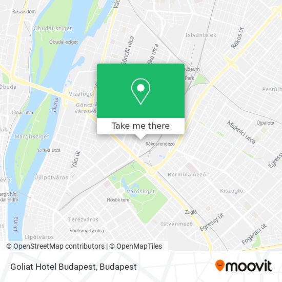 Goliat Hotel Budapest map