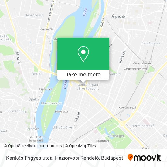 Karikás Frigyes utcai Háziorvosi Rendelő map
