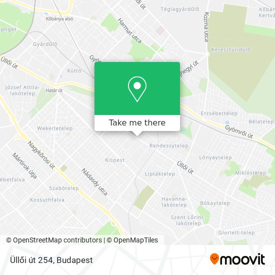 Üllői út 254 map