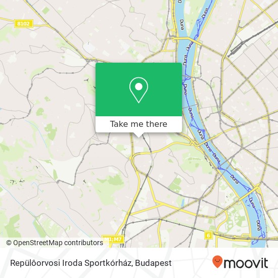 Repülôorvosi Iroda Sportkórház map