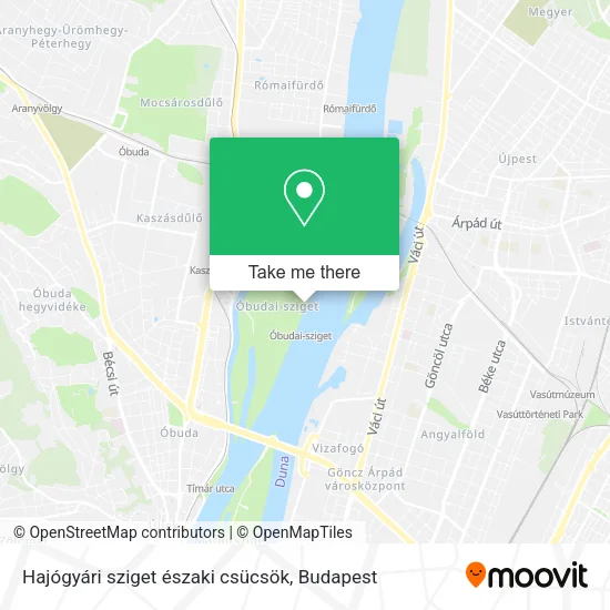 Hajógyári sziget északi csücsök map