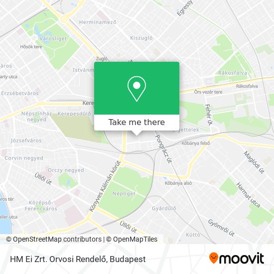 HM Ei Zrt. Orvosi Rendelő map