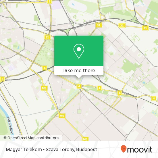 Magyar Telekom - Száva Torony map