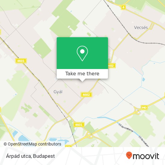 Árpád utca map