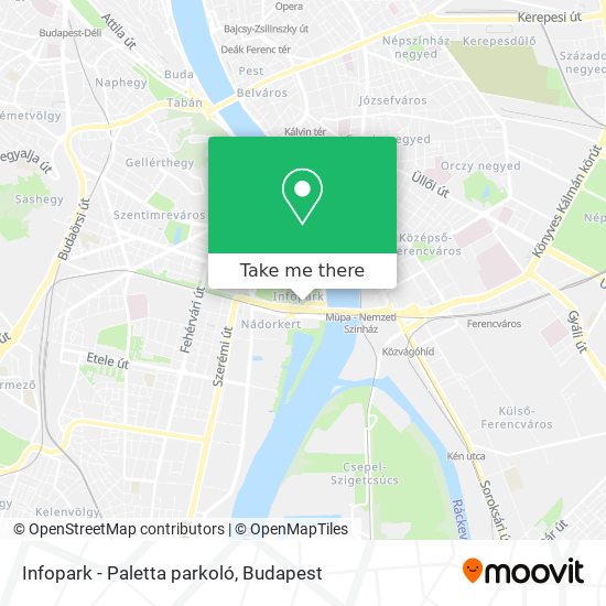 Infopark - Paletta parkoló map
