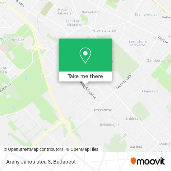 Arany János utca 3 map