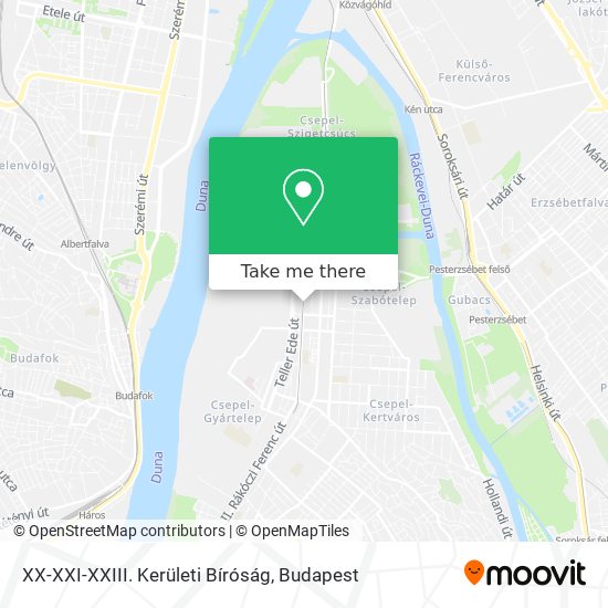XX-XXI-XXIII. Kerületi Bíróság map