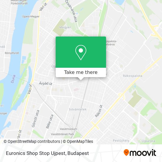 Euronics Shop Stop Ujpest map
