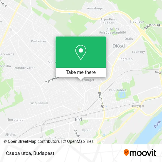 Csaba utca map