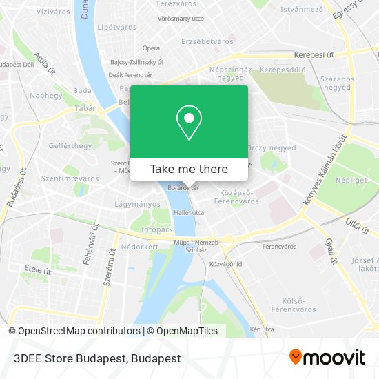 3DEE Store Budapest map