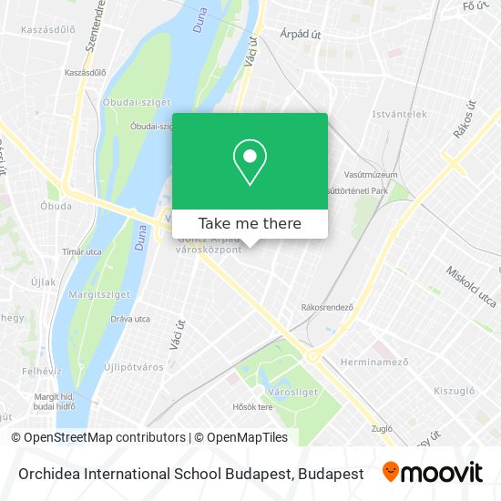 Orchidea International School Budapest map