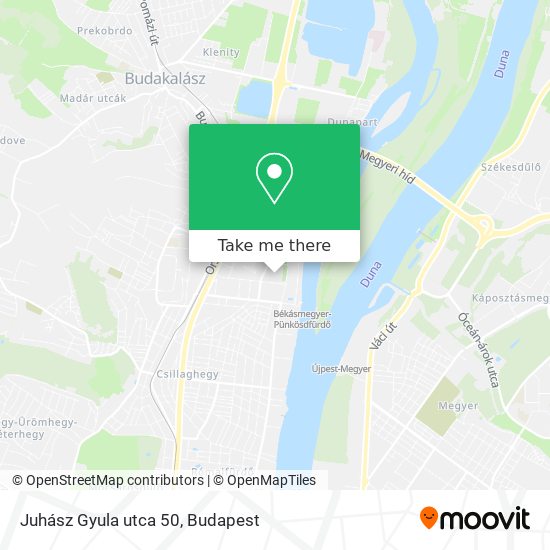 Juhász Gyula utca 50 map