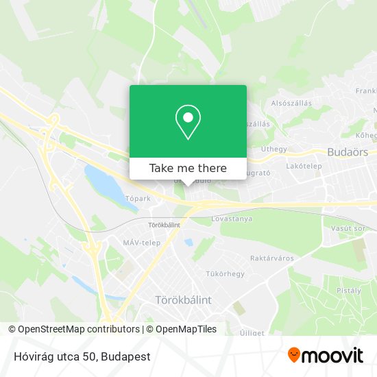 Hóvirág utca 50 map