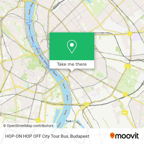 HOP-ON HOP OFF City Tour Bus map