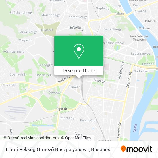 Lipóti Pékség Őrmező Buszpályaudvar map