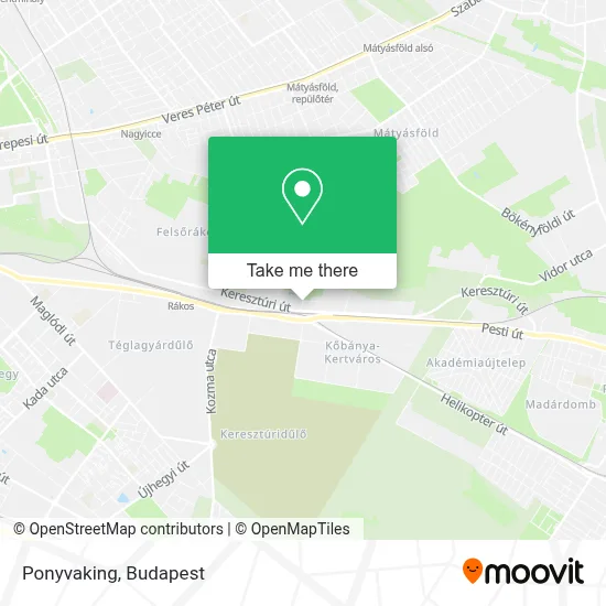 Ponyvaking map