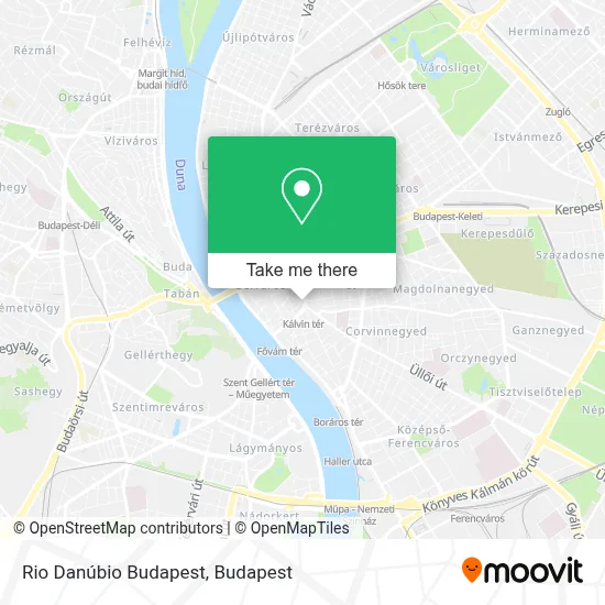 Rio Danúbio Budapest map