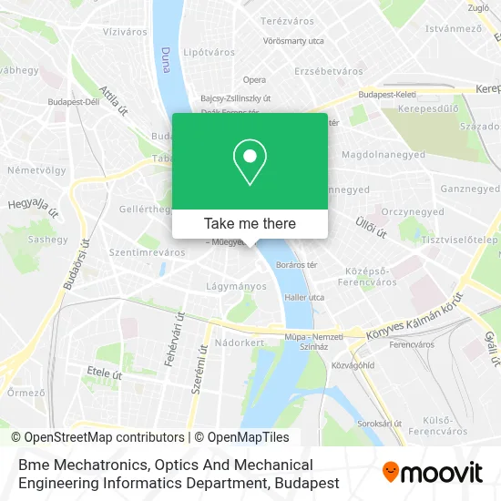 Bme Mechatronics, Optics And Mechanical Engineering Informatics Department map