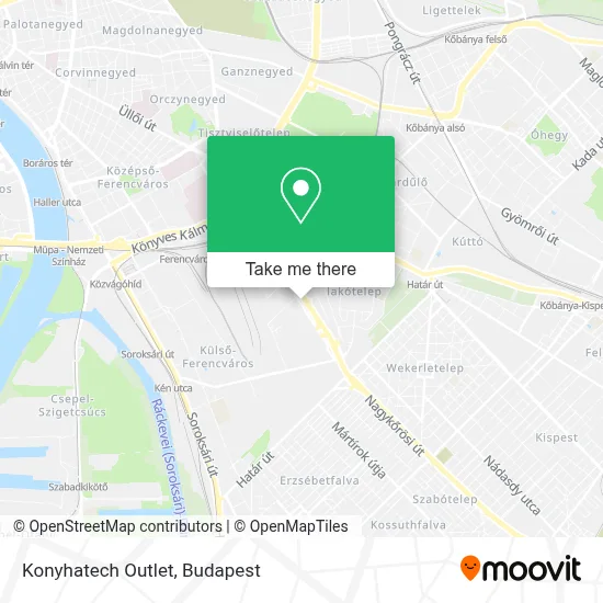 Konyhatech Outlet map