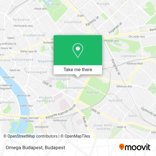 Omega Budapest map
