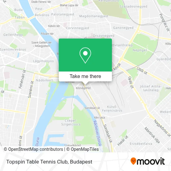 Topspin Table Tennis Club map