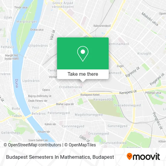 Budapest Semesters In Mathematics map