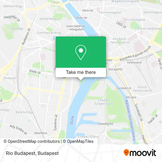 Rio Budapest map