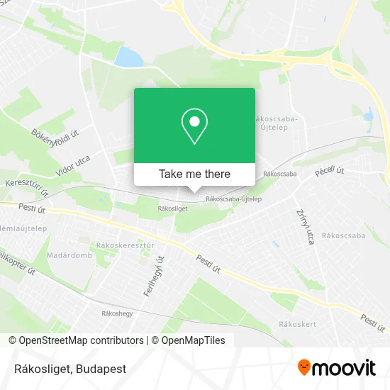 Rákosliget map