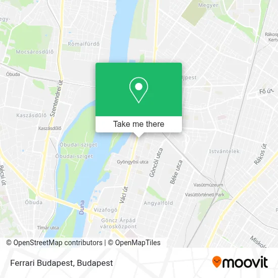 Ferrari Budapest map