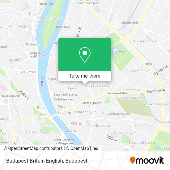 Budapest Britain English map