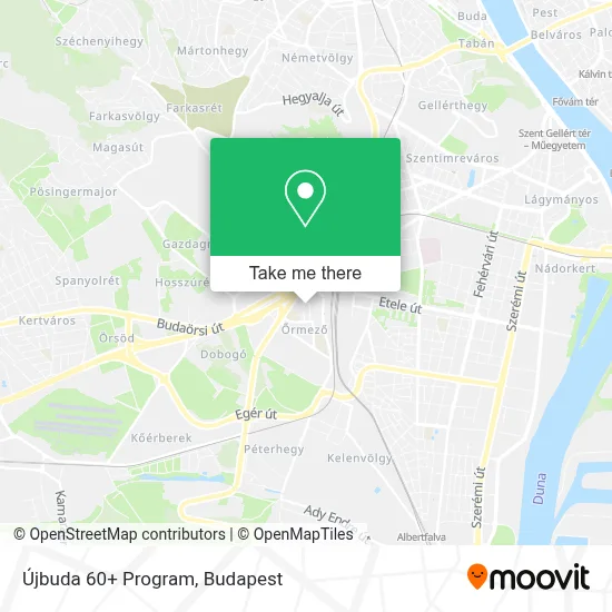 Újbuda 60+ Program map